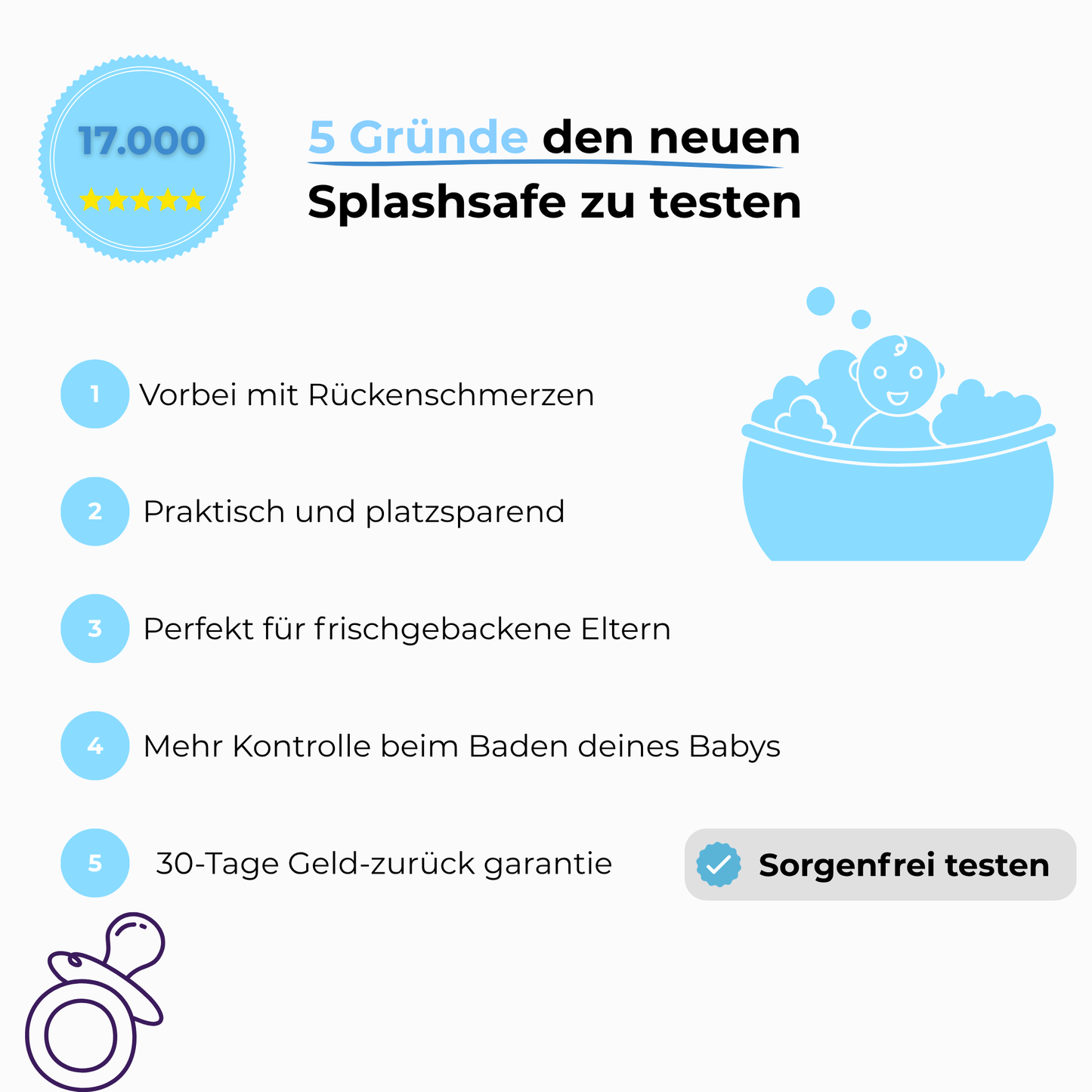 Splashsafe-Badeständer für Babys